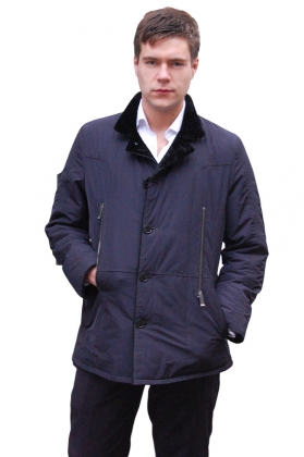 Мужская утепленная куртка с мехом астраган  glp-1350